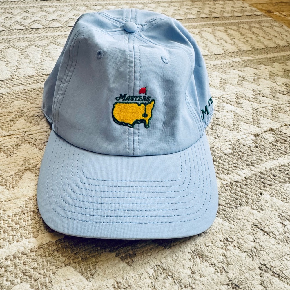 Light Blue Masters Cap with Embroidered Logo hat 🧢